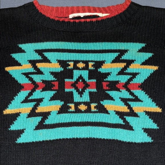 Pioneer Wear Womens Aztec Pattern Design Knit Sweater Vintage 80s EUC M - Picture 8 of 9